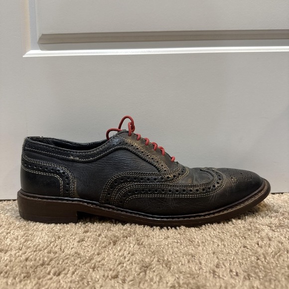 Allen Edmonds Shoes Mens Size 10 Black Neumok Wingtip Oxford Leather Brogue USA